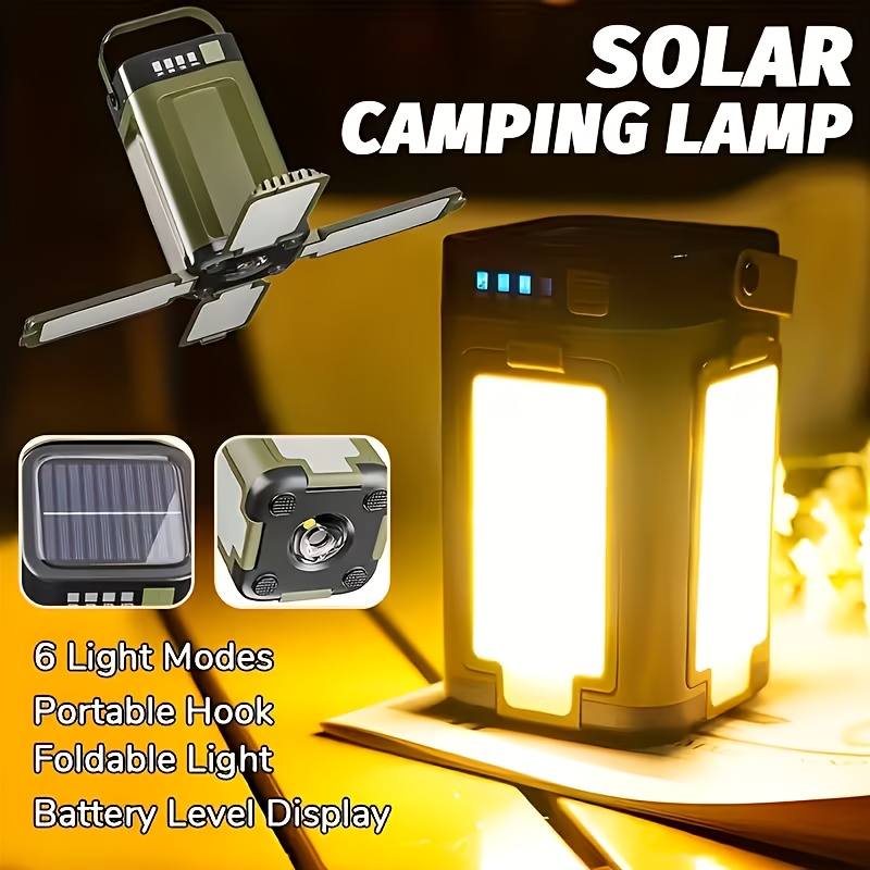 Power Bank - Lampu Camping Portabel Tenaga Surya Lipat