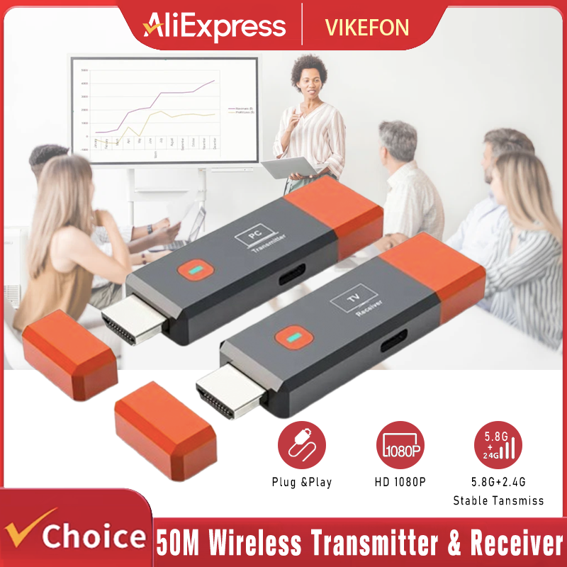 Hdmi Adapter - Pemancar Video Transmisi Nirkabel 50M, Penerima