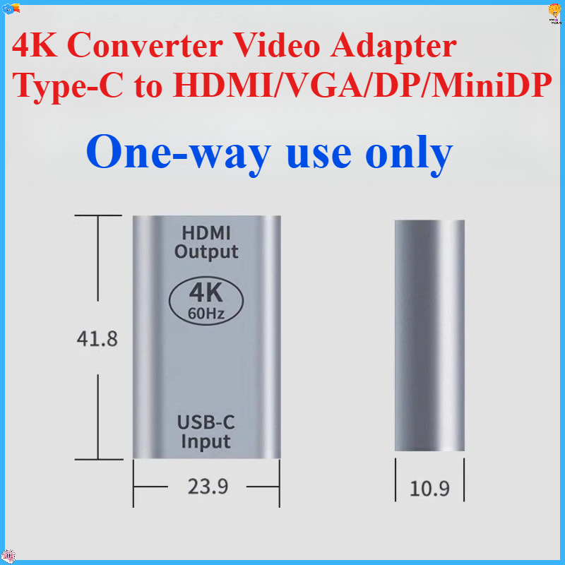 Electronics And Gadgets Ce - Konverter 4K Adaptor Video Tipe-c Ke