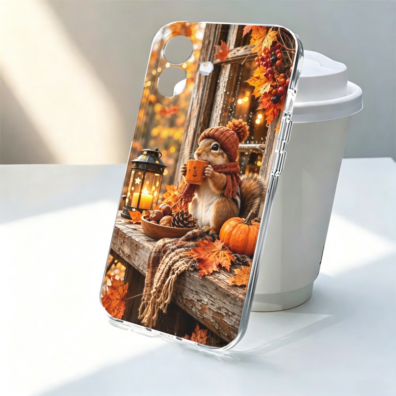 Usb Charger - Casing Ponsel Silikon Motif Tupai Kartun