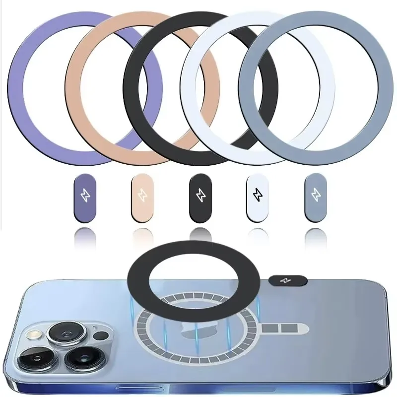 Wireless Charger - 5/1Pcs Cincin Stiker Pelat Logam Universal