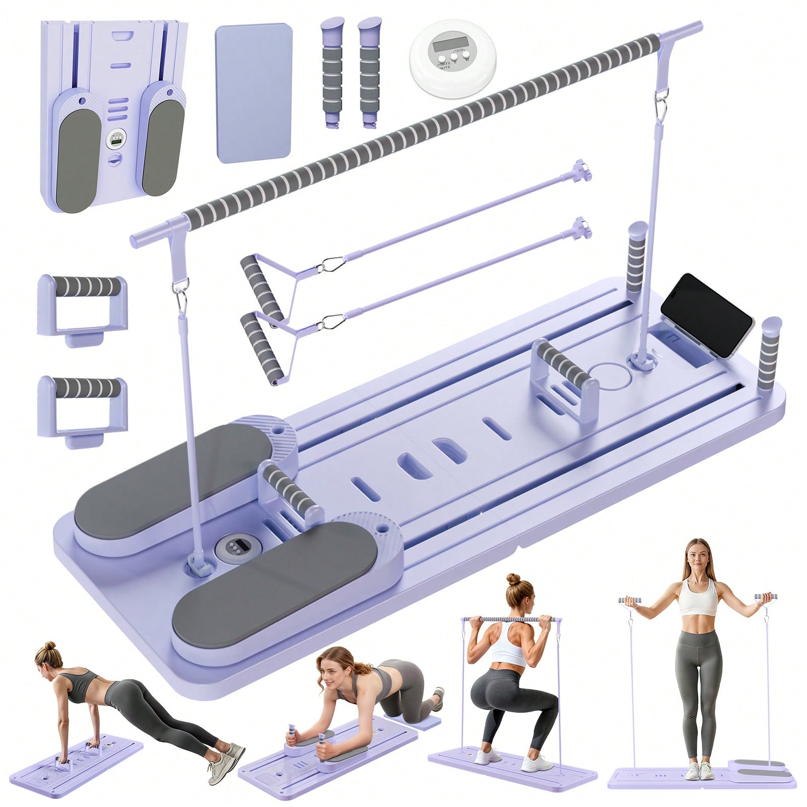 Reformer Pilates dengan Bar, P - Phone Holder ulasan dan harga