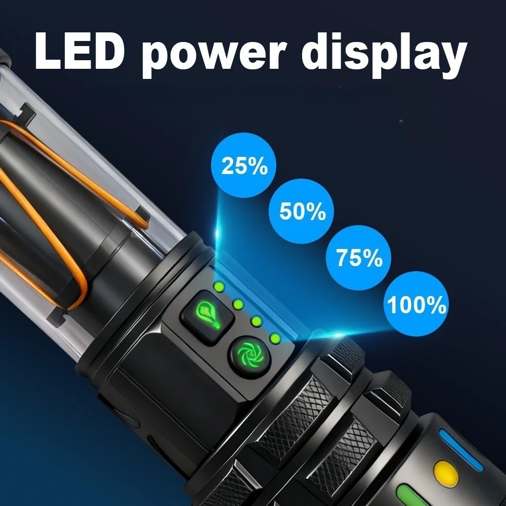 Senter LED Ultra Terang yang K - Power Bank ulasan dan harga