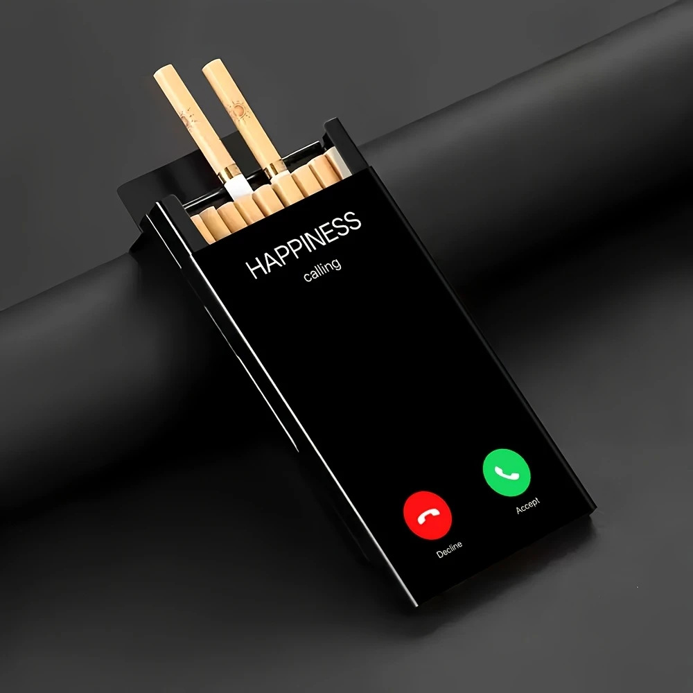 Kotak Rokok Logam Tipis dengan - Phone Holder ulasan dan harga