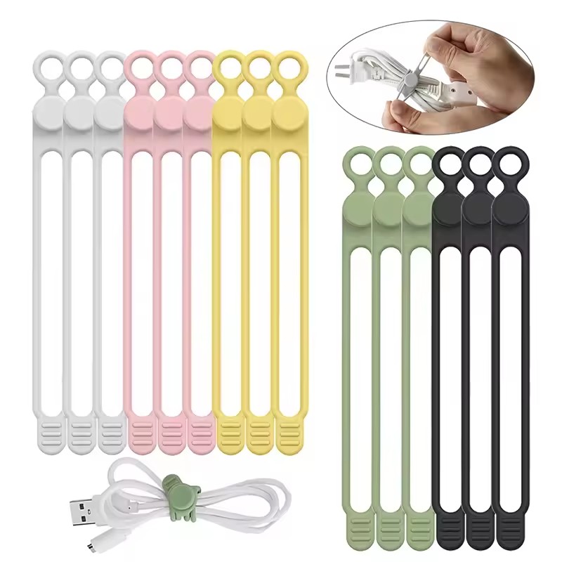 10pcs Pengikat Kabel Silikon,  - Cable Organizer ulasan dan harga