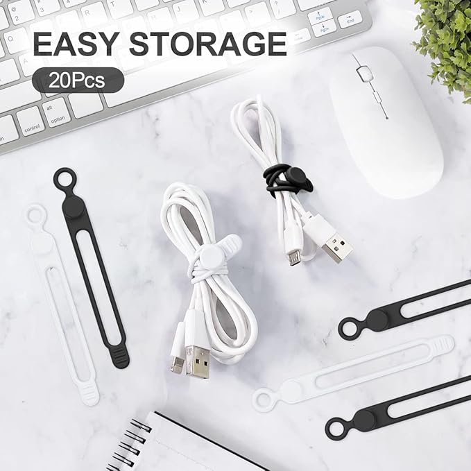 10pcs Pengikat Kabel Silikon,  - Cable Organizer ulasan dan harga