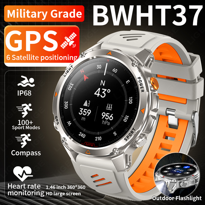 LIGE Jam Tangan Pintar GPS Tan - Smart Watch ulasan dan harga