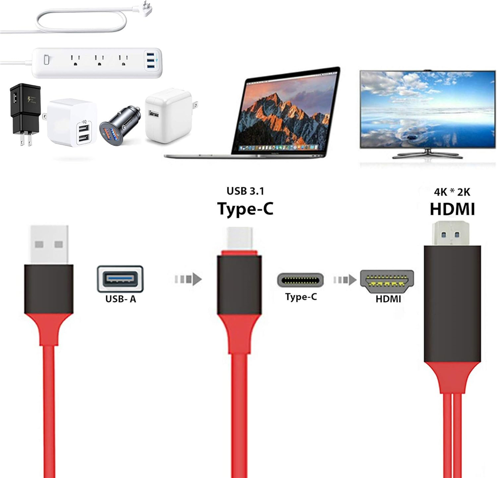Adaptor 2M 4K Type-C ke HDMI d - Hdmi Adapter ulasan dan harga