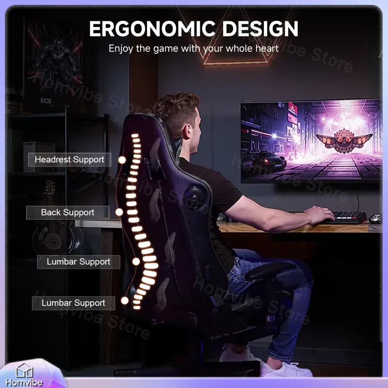 Kursi Gaming Ergonomis dengan  - Bluetooth Speaker ulasan dan harga