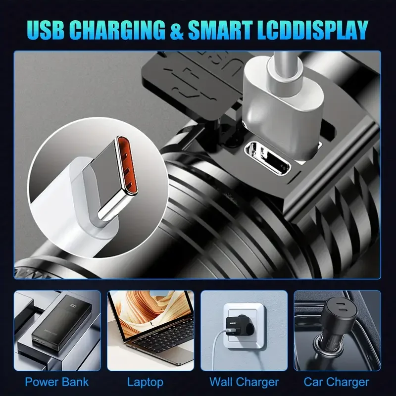 Senter LED Taktis 2000LM USB I - Power Bank ulasan dan harga