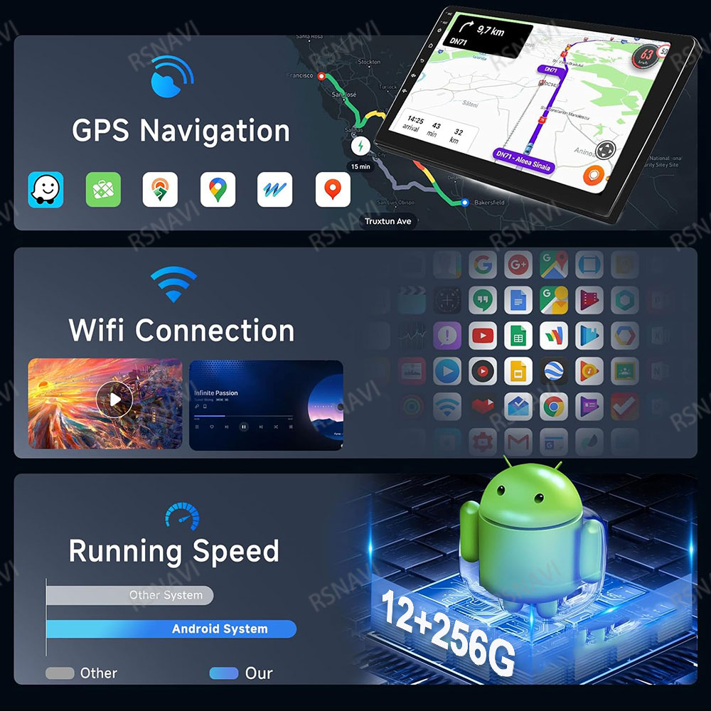 Pemutar Video mobil Android 14 - Wireless Charger ulasan dan harga